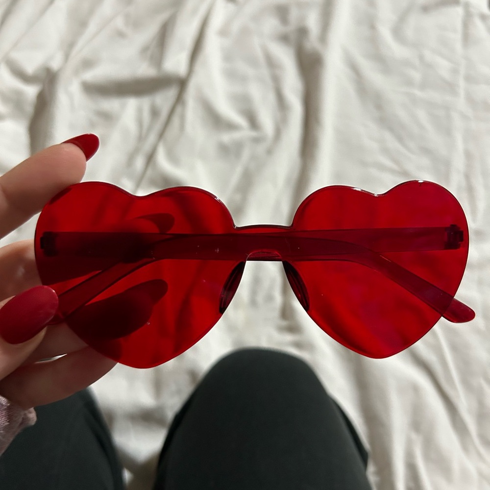 Heart Shaped Red Sunglasses